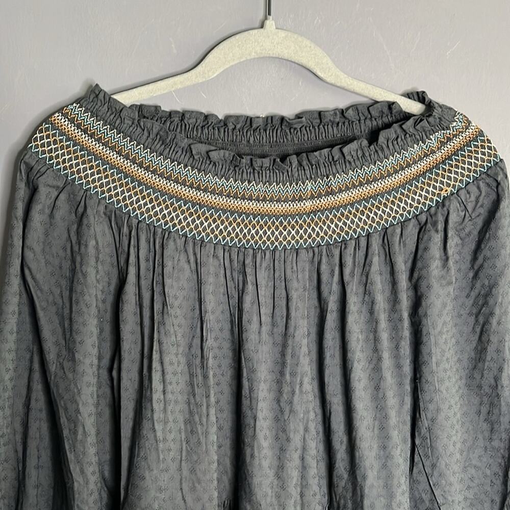 Universal Thread Gray Tiered Ruffle Maxi Dress Of… - image 2